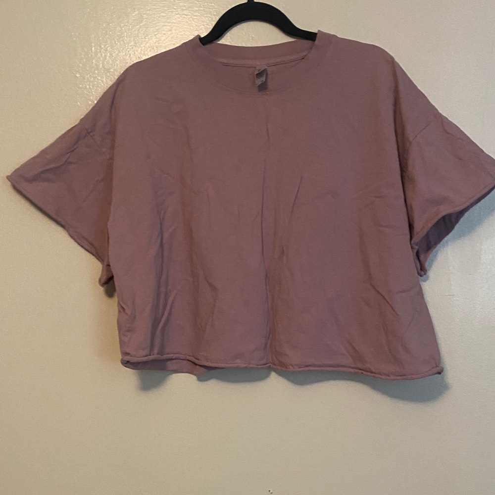 Casual Mauve Crop Top